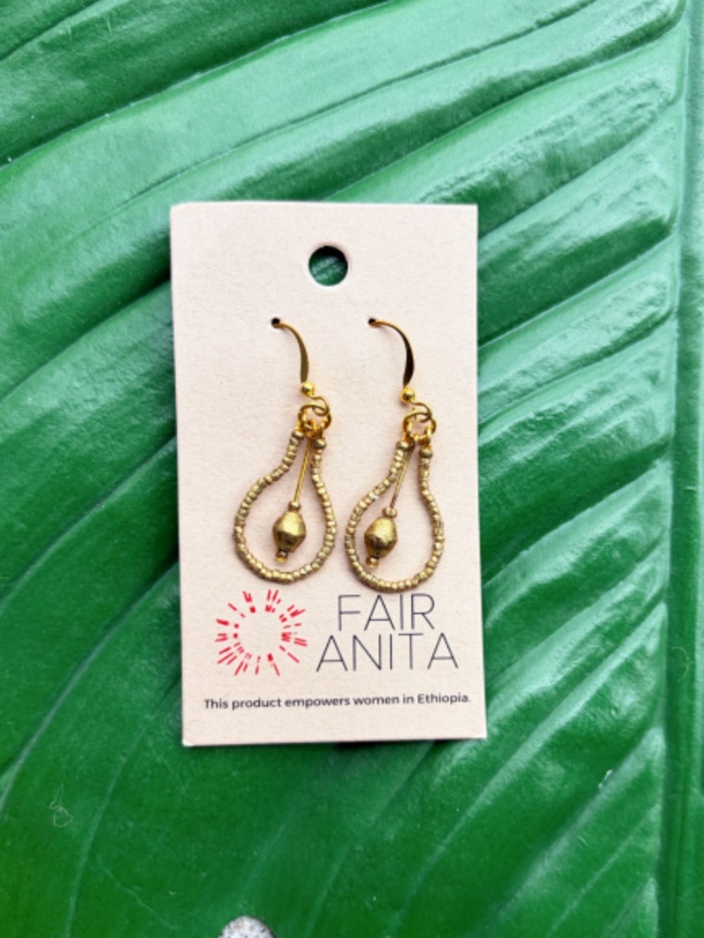 Fair Anita Fair Trade Drop Artillery Earrings - Gold